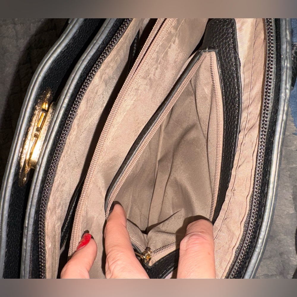 DASEIN Black and Blue Tote Handbag with Matching Clutch and Coin/Cardholder - Picture 12 of 16